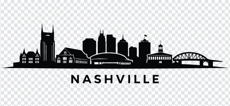 Nashville tennessee city skyline silhouette
