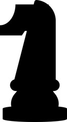 Black chess knight silhouette © Nugroho