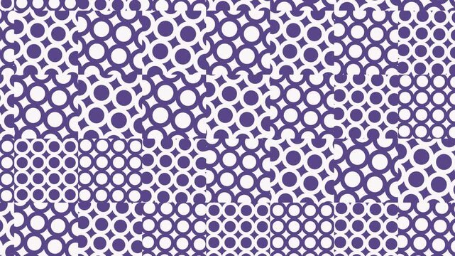 Seamless line pattern loop in white, purple - minimalist animated 4K motion background for video editing, social media and presentation