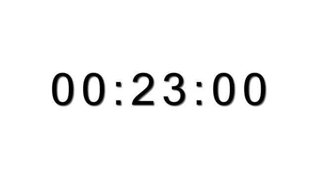 28 Seconds counting timer number animation. on a White background. and creating a stunning 4k video.