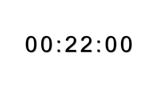 27 Seconds counting timer number animation. on a White background. and creating a stunning 4k video.