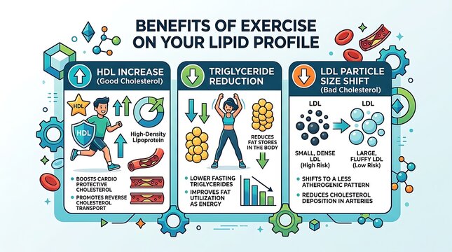 Benefits of exercise on lipid profile and cholesterol levels