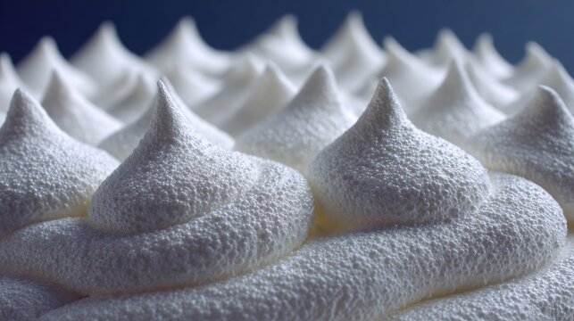 Close-up of whipped cream peaks