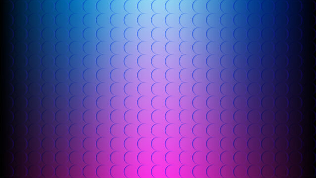 Neon purple to deep blue geometric background with repeating circle grid pattern, creative media presentations tech wallpaper vector backdrops and modern banner layouts