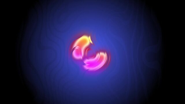 Glowing Abstract Pie Swirl Icon Animation Loop Motion Graphic