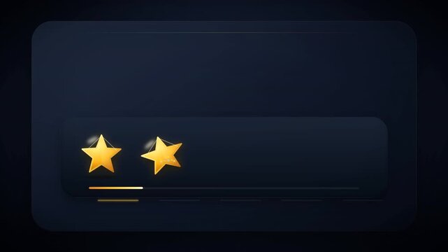 Small Stars Falling and Stacking into a Horizontal Rating Bar