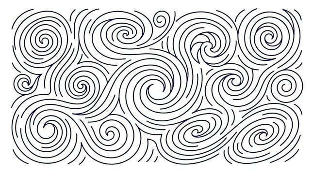 Abstract hand-drawn swirling line art pattern.