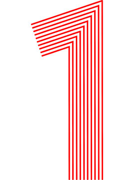 Red Line Number 1 Illustration