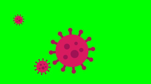 nipah virus 4k animation bat virus Indian virus greenscreen banner purple virus background