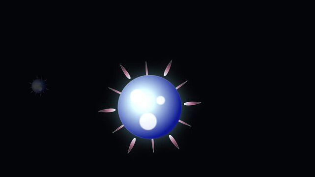 nipah virus 4k animation bat virus Indian virus greenscreen banner purple virus background