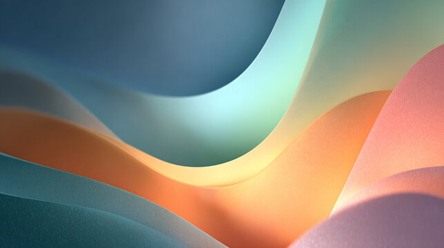 Abstract flowing waves background. Minimalist soft gradient curves for modern business design.