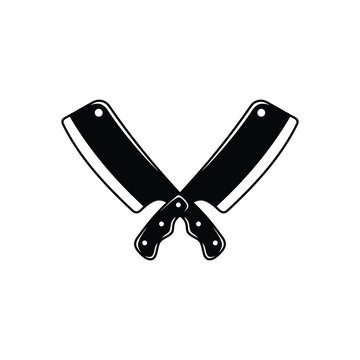 butcher knives icon. Knives for meat icon.