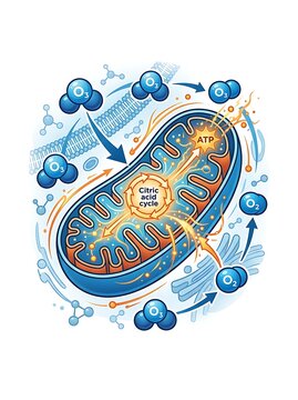 Mitochondria diagram of cellular respiration and energy production