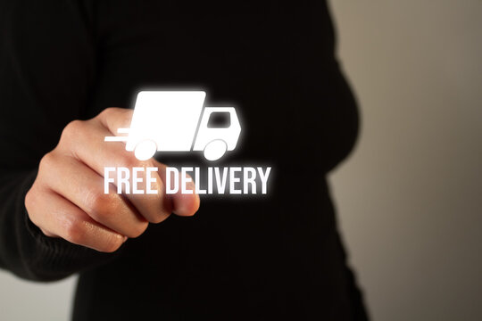 Person presents delivery symbol in bright