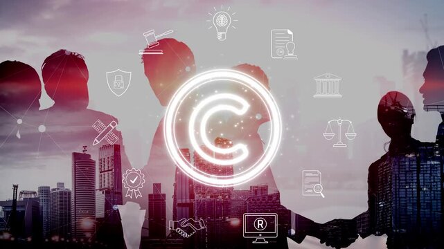 Copyright protection highlights copyright, intellectual property, and legal ownership through law, verification, and secure digital rights Marrow