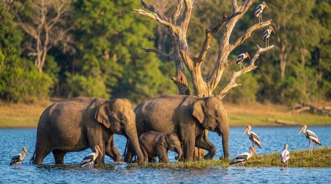 Sri Lankan Elephant (Elephas maximus maximus) &ndash; Majestic Endemic Asian Elephant in the Wild