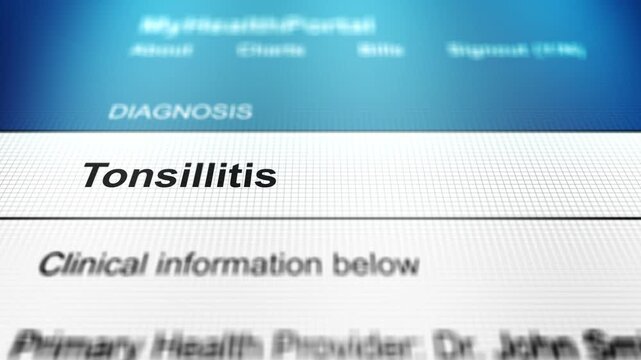  Generic Health Portal with Throat Illness - Tonsillitis