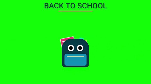 Vibrant cartoon backpack illustration representing the excitement of new academic beginnings, symbolizing learning journeys and student life adventures