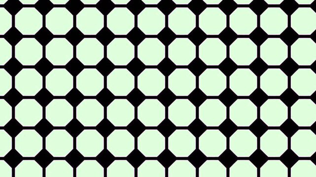 Abstract geometric pattern animation with morphing shapes and pulsing light effects motion