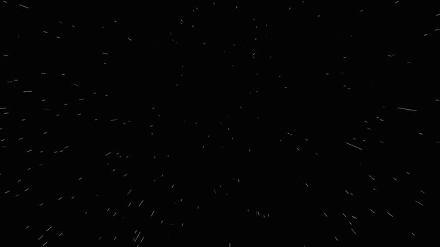 Warp speed hyperspace travel effect, abstract starfield motion background, fast light trails through deep space tunnel
