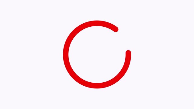 Minimalist red checkmark animation on white background, for ui ux, tick success motion, ui