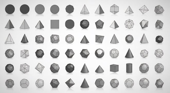 Monochromatic Geometric Forms: A Study in Digital Precision and Form