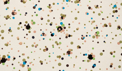 Abstract background featuring scattered colorful polka dots on beige, abstract © Graphics World
