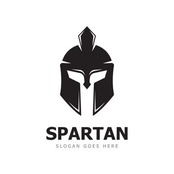 spartan logo illustration design minimalist icon. spartan helmet icon warrior logo illustration