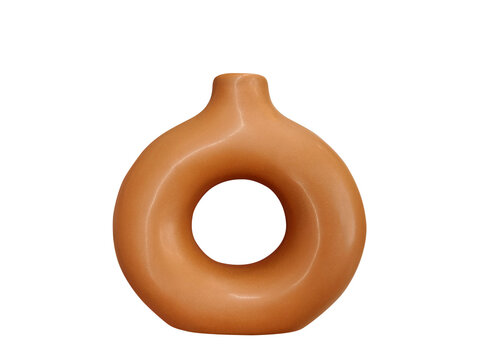 A modern-style brown vase PNG transparent.