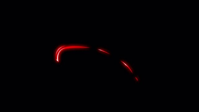 Red Sword Slash Isolated FX Animation