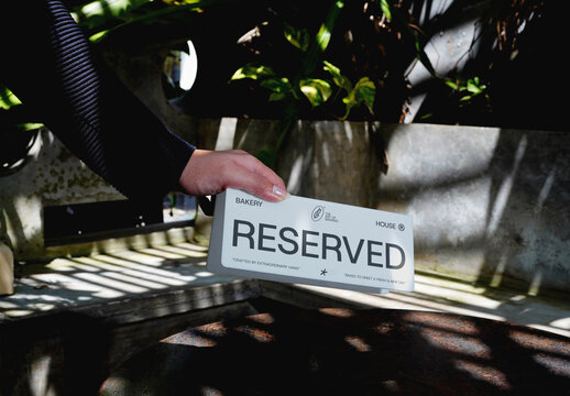 Table Sign Mockup