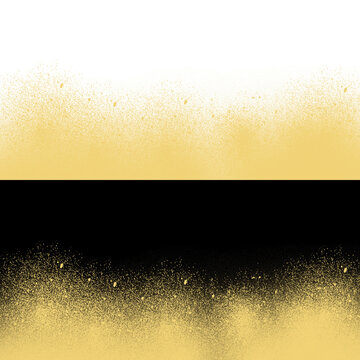 Golden Pastel Yellow Powder Border Overlay PNG for Holi Festival, Diwali Design and Color Run Isolated on Transparent Background