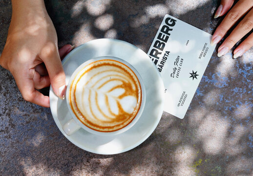 Cafe Business Card Mockup