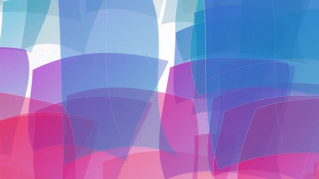 Abstract blue and pink overlapping geometric shapes animated background loop