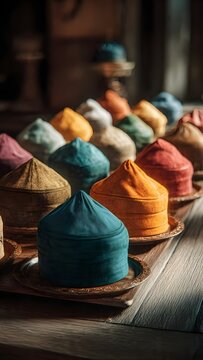 Colorful Traditional Islamic Prayer Caps Songkok Collection