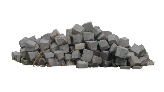 3d rendering paving cubes pile