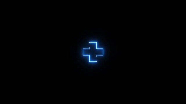 Bold plus symbol peeks through torn white paper, a statement of positivity and addition. Motion graphics of plus icon concept.
