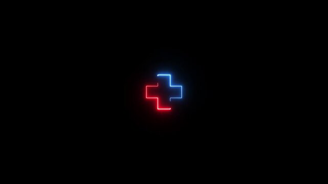 Bold plus symbol peeks through torn white paper, a statement of positivity and addition. Motion graphics of plus icon concept.