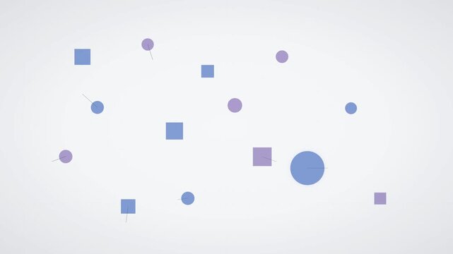 Soft Blue Purple Geometric Shapes Scattered Background
