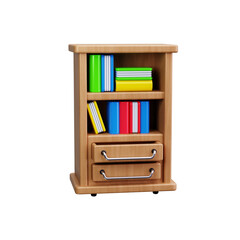 bookshelf 3d render icons © HacaStudio