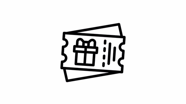 Coupon minimalist stroke animation