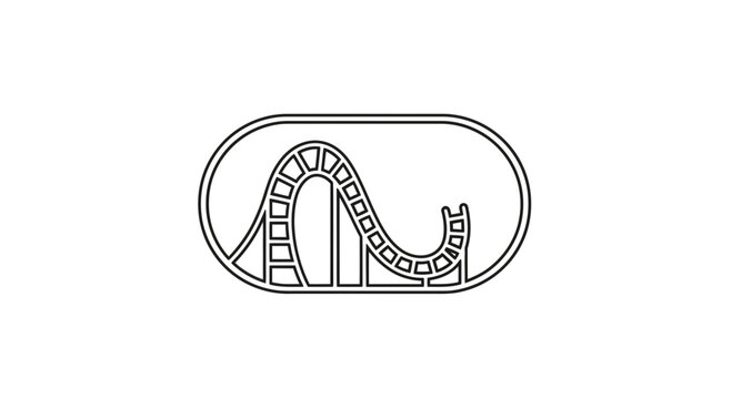 roller coaster icon line art