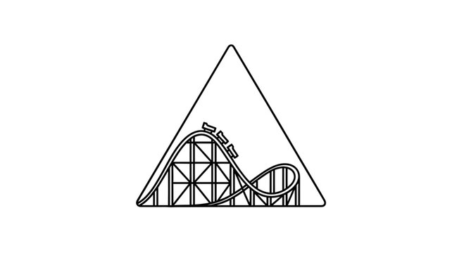 roller coaster inside triangle