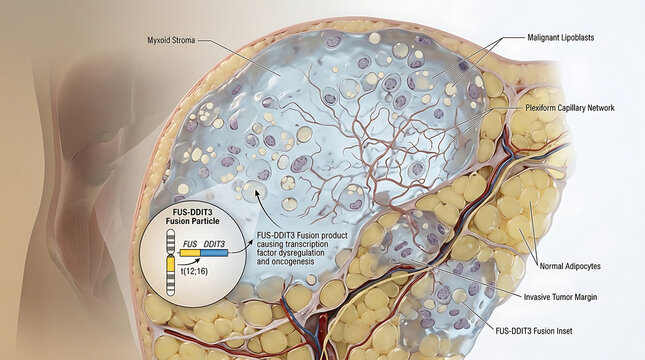 Myxoid Liposarcoma with FUS-DDIT3 Fusion and Myxoid Stroma Formation