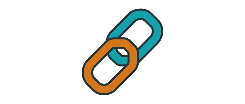Interconnected links graphic design