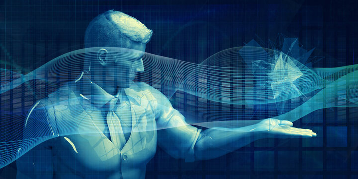 Artificial Intelligence Analytics for Business Presentation Background