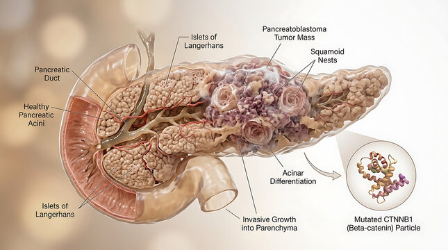Pancreatoblastoma with CTNNB1 Mutation and Acinar-Squamoid Differentiation in Pancreas