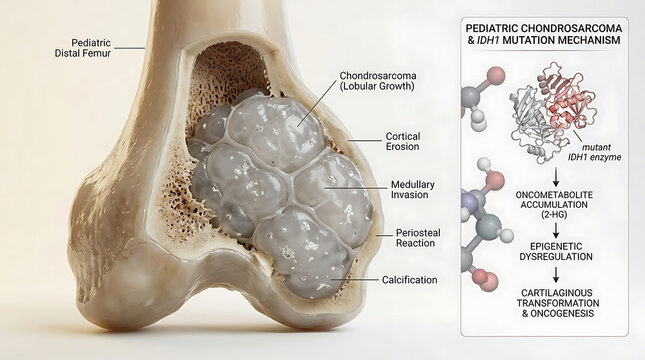 Pediatric Chondrosarcoma with IDH1 Mutation and Lobular Cartilaginous Growth
