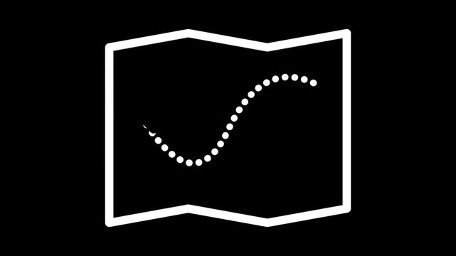 Abstract white line art on black background representing data visualization.
