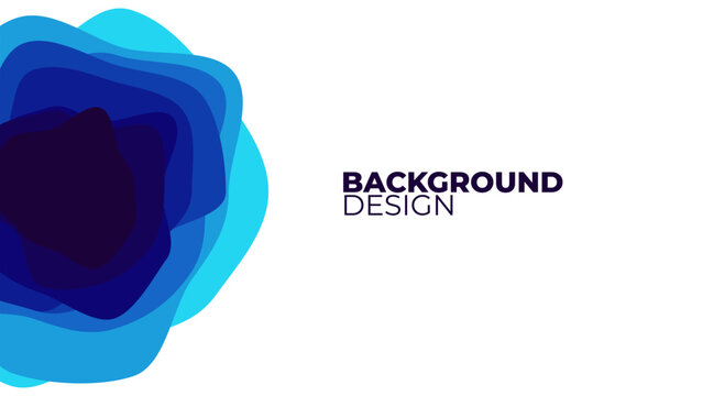 Abstract Blue Papercut Background with Deep Layered Organic Shapes and Copy Space